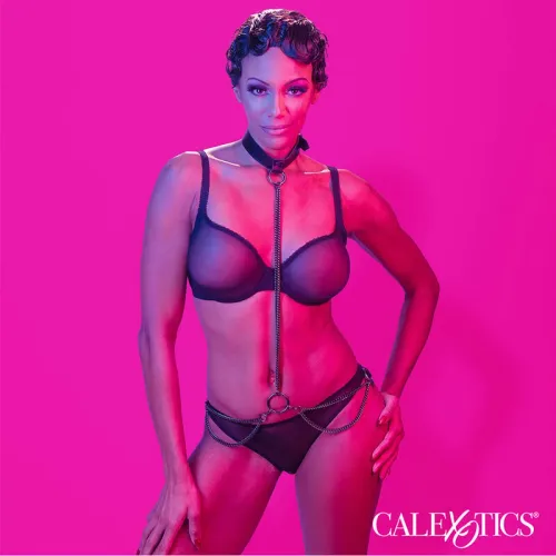 calexotics euphoria chain halter collar & leash - skora wegańska, regulacja na Arena.pl