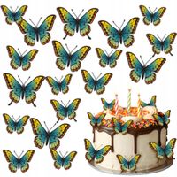 Waflowe MOTYLKI MOTYLEK na tort Jadalna Dekoracja 23 szt