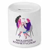 Skarbonka Kosmetyczki Najlepsza Kosmetyczka! Z Nadrukiem Ze Zdjęciem