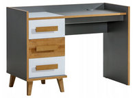 Nowoczesne Biurko Antracyt + Biel + Rivera 120 cm WERSIMO DL