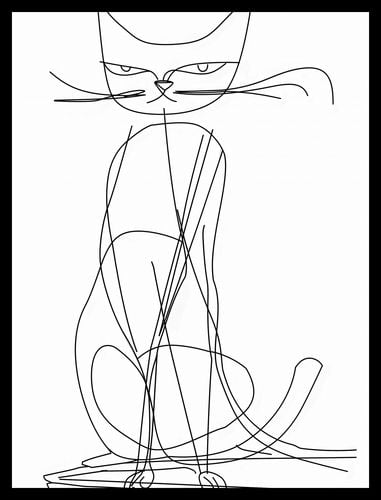 Plakat 30x40cm Kot Linijny na Arena.pl