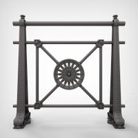 Balustrada Słupek Bariera Historyczna Żeliwna Otto Wagner