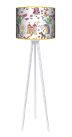 Lampa podłogowa - trójnóg drewniana duża - Bajka