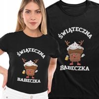 T-SHIRT DAMSKI NA MIKOŁAJ ŚWIĄTECZNA BABECZKA M