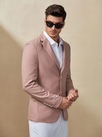 MARYNARKA MĘSKA ELEGANCKA JEDNORZĘDOWA KLAPY DUSTY PINK SHEIN XXL