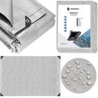 PLANDEKA PLANDEKI 3x4m SZARA WZMACNIANA 210G MOCNE OKRYCIE PŁACHTA GRUBA