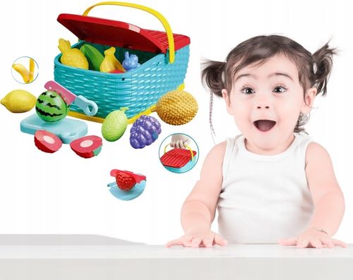 ZESTAW KOSZYK Z PRODUKTAMI OWOCE NA RZEPY DO KROJENIA SKLEP KUCHNIA na Arena.pl