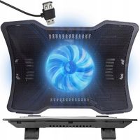 PODSTAWKA CHŁODZĄCA PODKŁADKA POD LAPTOPA LED USB REGULACJA KĄTU NACHYLENIA