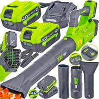 DMUCHAWA AKUMULATOROWA do liści trawy 2xAKU 4AH Li-Ion 21V 2 końcówki AG290