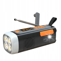 RADIO PRZENOŚNE SOLARNE AWARYJNE NA KORBKĘ LATARKA LED POWERBANK 4500 mAh
