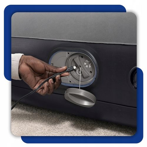 MATERAC DMUCHANY Z POMPKĄ USB ŁÓŻKO DO SPANIA 203 x 152 CM BESTWAY 671BS na Arena.pl