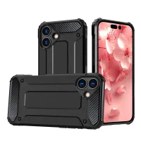 Etui Hybrid Armor pancerne na iPhone 16 - czarne