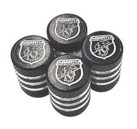 ABARTH nakrętki na wentyle ALUMINIOWE kapturki wentylki 4szt.