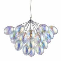 Designerska lampa wisząca Infinity 76450 Endon bubbles kolorowa chrom