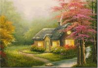 100 70CM OBRAZ PŁÓTNO WIECZOREM STRUMYKIEM PŁÓTNO RAMA