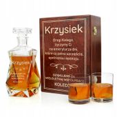 Zestaw karafka i szklanki z GRAWEREM na emeryturę