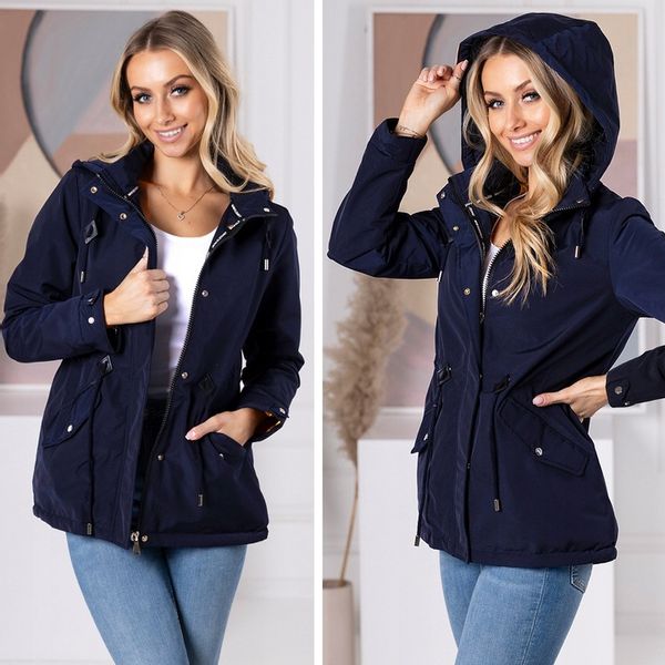 TALIOWANA WIOSENNA Kurtka PARKA z Kapturem 3 KOLORY Przejściowa XL zdjęcie 14