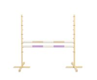 Przeszkoda skokowa do Hobby Horse 120cm, dwie belki - beżowa i jasny fiolet