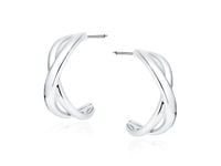 RODOWANE SREBRNE KOLCZYKI OTWARTE KÓŁKA INFINITY