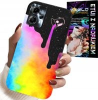 ETUI DO MOTOROLA G13 / G23 - TĘCZOWE KOLOROWE WZORY, FARBA + FOLIA