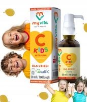 MYVITA WITAMINA C KIDS DLA DZIECI OD 1 ROKU ŻYCIA ODPORNOŚĆ ZMĘCZENIE 50ML