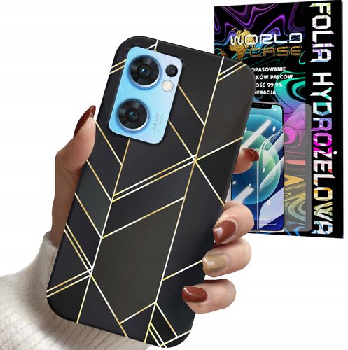 ETUI DO OPPO FIND X5 LITE - MARMUREK GEOMETRYCZNE WZORY DLA KOBIET+ FOLIA na Arena.pl
