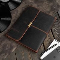 skórzany brązowy biwuar a4 organizer paolo peruzzi t-43-hbr