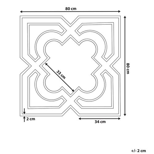 Lustro Ścienne  80 X 80 Cm Srebrne Honfleur na Arena.pl