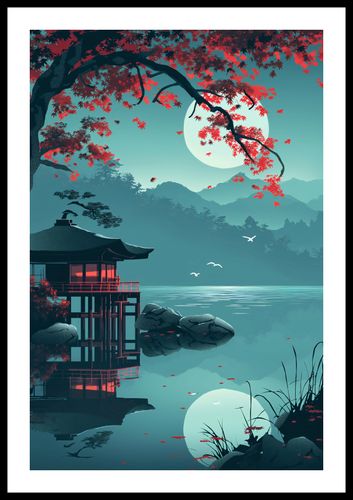Plakat 40x60cm Japoński Pawilon na Arena.pl