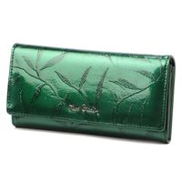 Skórzany damski portfel w liście od Pierre Cardin