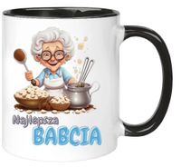 KUBEK Z NADRUKIEM ŚMIESZNY PREZENT DZIEŃ BABCI URODZINY IMIENINY BABCIA
