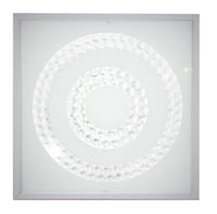 Lux plafon 29x29 16W LED 6500K satyna podwójny ring