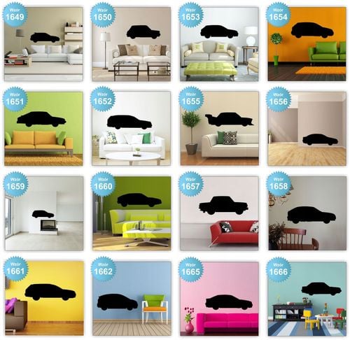 Naklejki na ścianę ścienne SAMOCHODY AUTA 120cm na Arena.pl