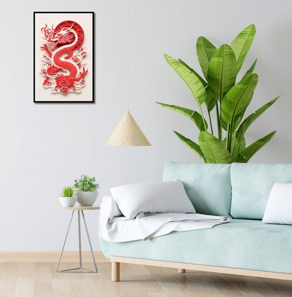 Plakat 40x60cm Czerwony Smok zdjęcie 4