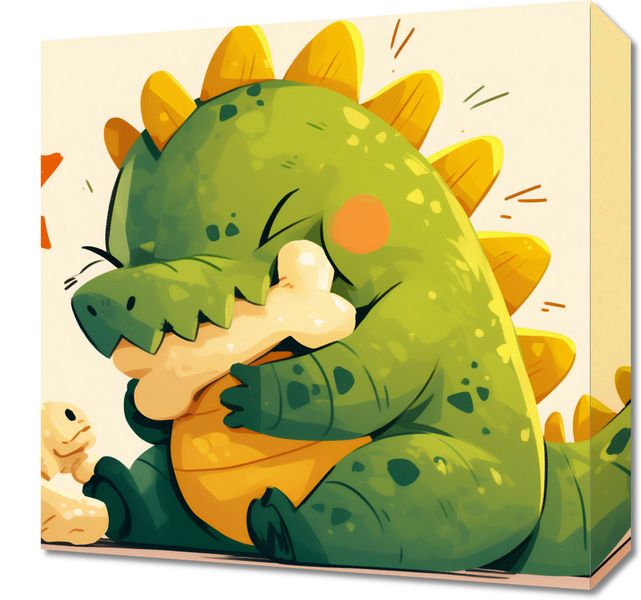 Obraz 40x40cm Uroczy Dinozaur zdjęcie 1