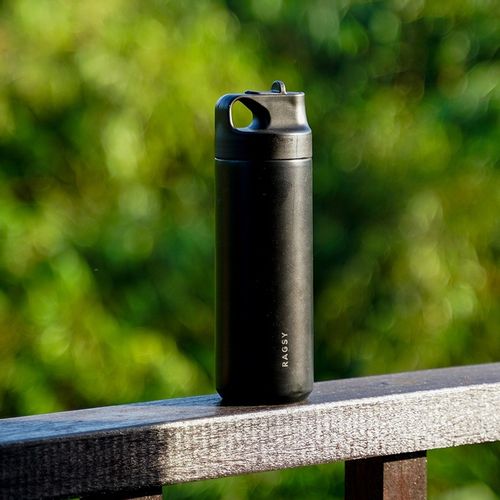 Kubek Termiczny ze słomką i ustnikiem ADV 500 ml BPA FREE - Black / Czarny na Arena.pl