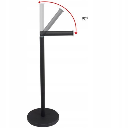 Stojak z uchwytem na papier toaletowy na 4 rolki do WC czarny loft na Arena.pl