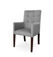 Fotel CAROL / szary / noga orzech / R91