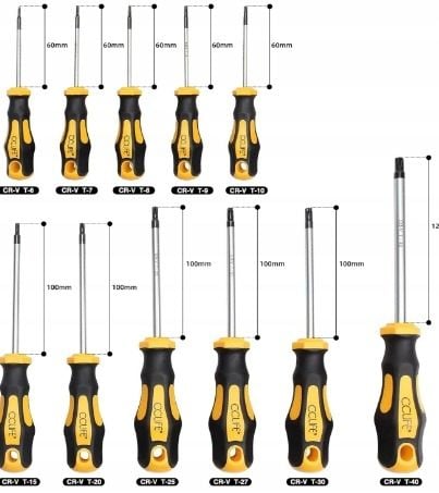 Zestaw śrubokrętów magnetycznych TORX CCLIFE CC5015 11 elementów na Arena.pl