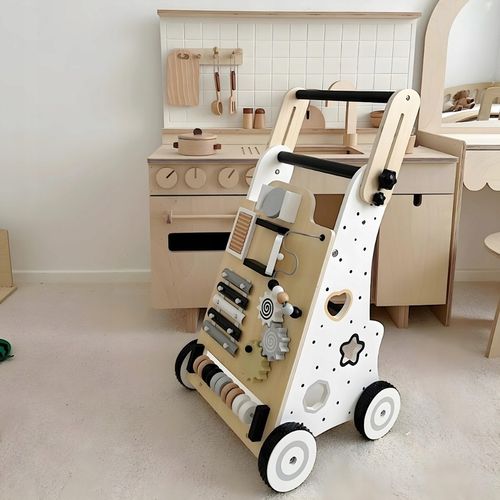 CHODZIK DLA DZIECKA PCHACZ DREWNIANY JEŹDZIK TABLICA MANIPULACYJNA PREZENT na Arena.pl