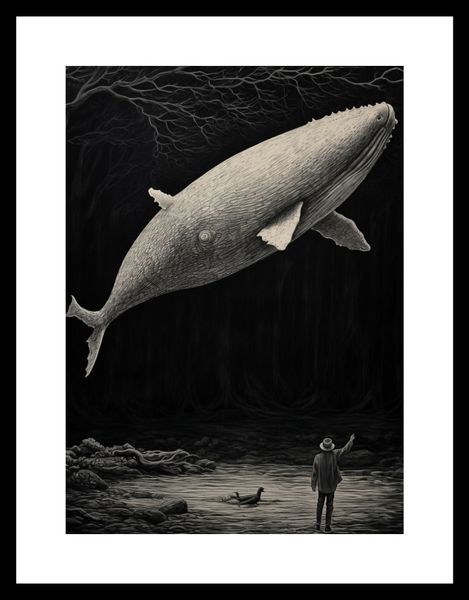 Plakat 20,5x28,4cm Biały Wieloryb zdjęcie 3