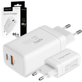 Szybka ładowarka sieciowa 65 W GaN Power Delivery Quick Charge  Kruger&Matz