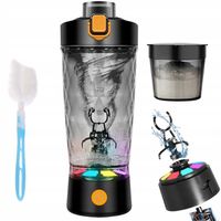 2X SHAKER ELEKTRYCZNY PRZENOŚNY Z PODŚWIETLENIEM USB DO BIAŁKA KAWY MLEKA