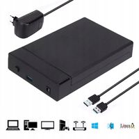 OBUDOWA ZEWNĘTRZNA KIESZEŃ NA DYSK HDD / SATA 2,5/3,5'' 18TB USB 3.0