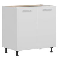 Tiffany T-22/D80 Biały połysk MDF szafka dolna, drzwi, półka, szybko