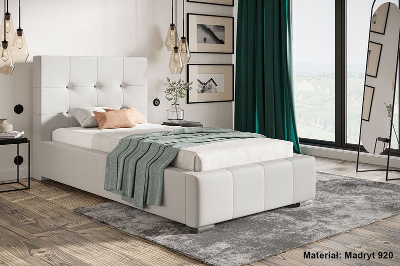 Łóżko tapicerowane LUX 5 90x200 ze  Stelażem i pojemnikiem zdjęcie 6