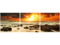 90 80CM OBRAZ T3 ELEM WSCHÓD SŁOŃCA WZBURZONYM OCEANEM DRUK ŚCIENNY
