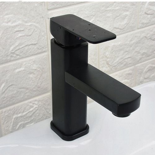 CZARNA BATERIA UMYWALKOWA STOJĄCA ŁAZIENKOWA CUBIC LOFT KRAN DO UMYWALKI na Arena.pl