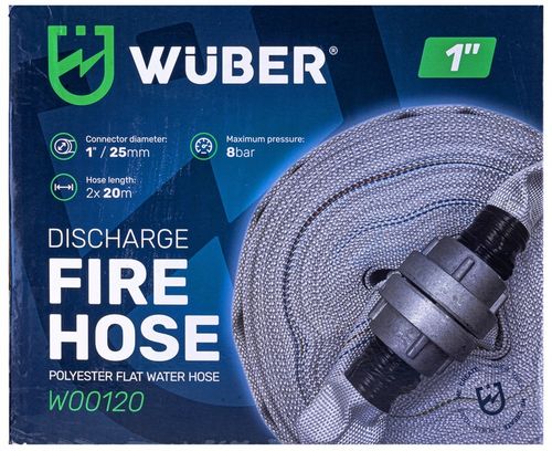 WĄŻ STRAŻACKI DO POMPY BIAŁY FAST-FIX MOCNY DŁUGI DO WODY SZAMBA 1" 20M na Arena.pl