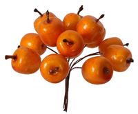Jabłuszka rajskie do aranżacji pomarańczowe 10 cm